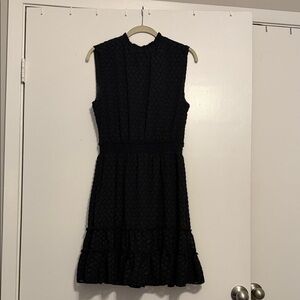 DREW Black Textured Mini Dress